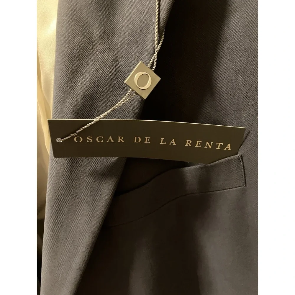 Oscar de la‎ Renta Men's Blazer Silk Blue 48R NWT $250 Luxury Event Wedding